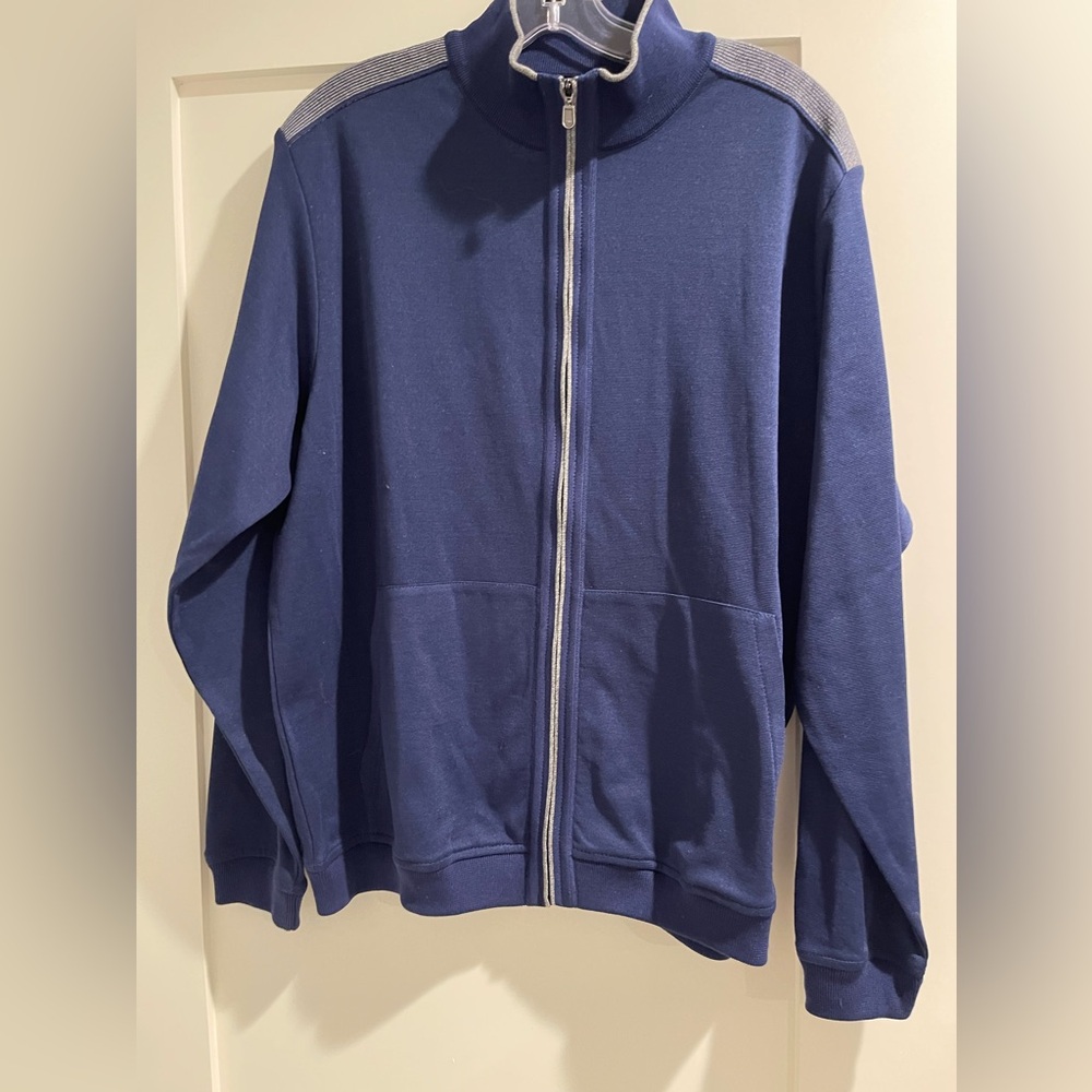 Maus & Hoffman 100% Cotton Full Zip Sweater. Men’s Size Medium